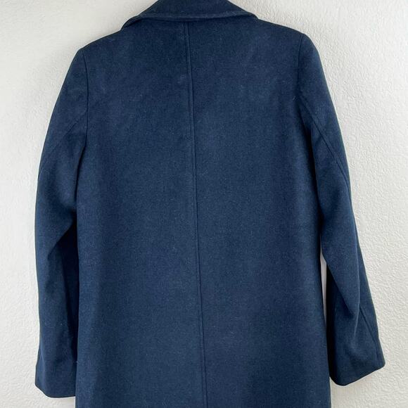 Jones New York Coat Navy Wool Blend Long Overcoat Size 6 NWT MSRP $400 - Picture 9 of 16